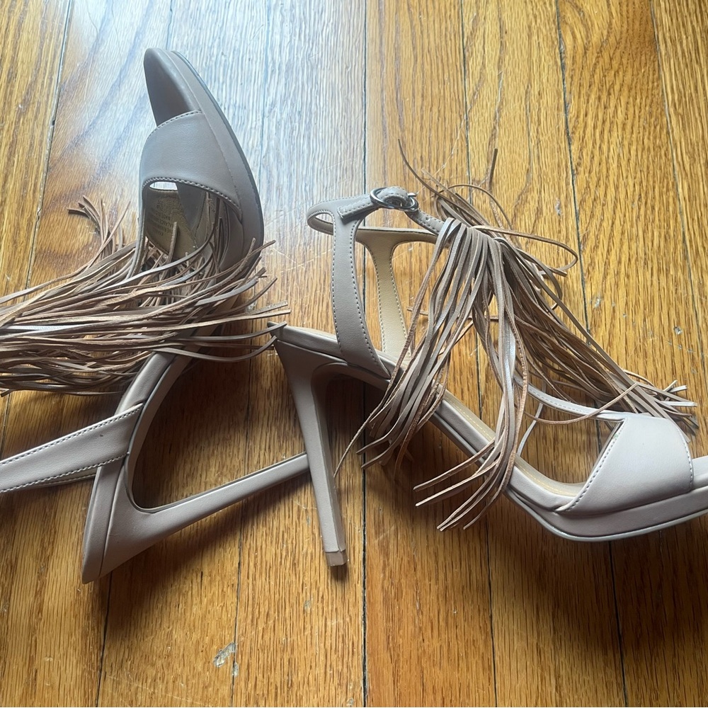Kendall & Kylie Tan Fringe Heels